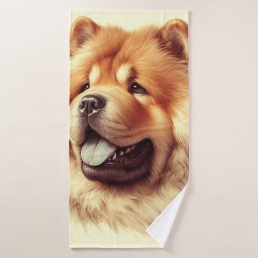 Tableau vintage Chow-Chow (Serviette de bain)
