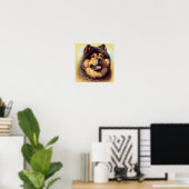 Tableau vintage Chow-Chow (Bureau à domicile)