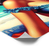 Tableau vintage de plage (Coin)