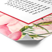 Tableau vintage des places Mariages florales Roses (Coin)