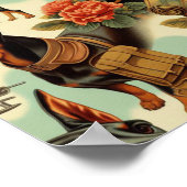 Tableau vintage Doberman sans joint (Coin)