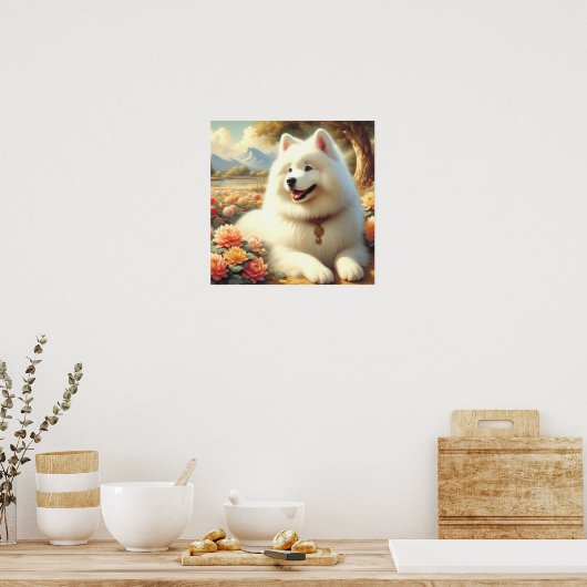 Tableau vintage Samoyed Dog (Cuisine)