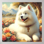 Tableau vintage Samoyed Dog (Devant)