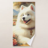 Tableau vintage Samoyed Dog (Serviette de bain)