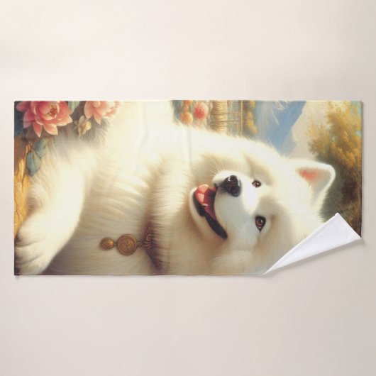 Tableau vintage Samoyed Dog (Serviette de bain)