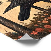 Tableau Whimsical d'oiseaux de corbeau (Coin)