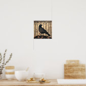Tableau Whimsical d'oiseaux de corbeau (Cuisine)