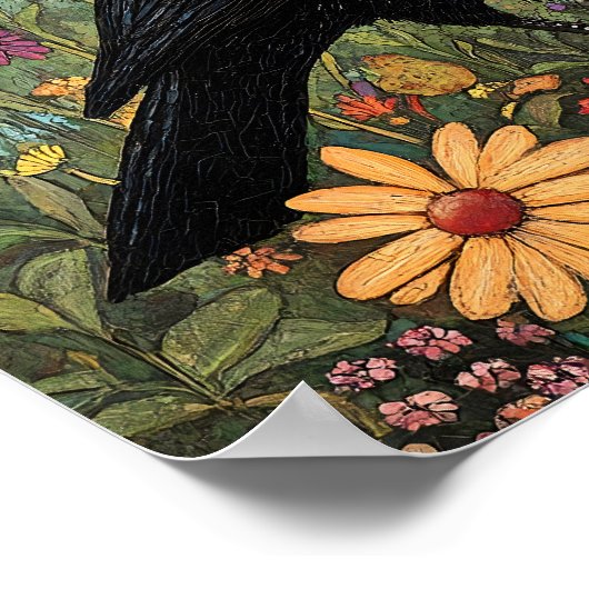 Tableau Whimsical d'oiseaux de corbeau (Coin)