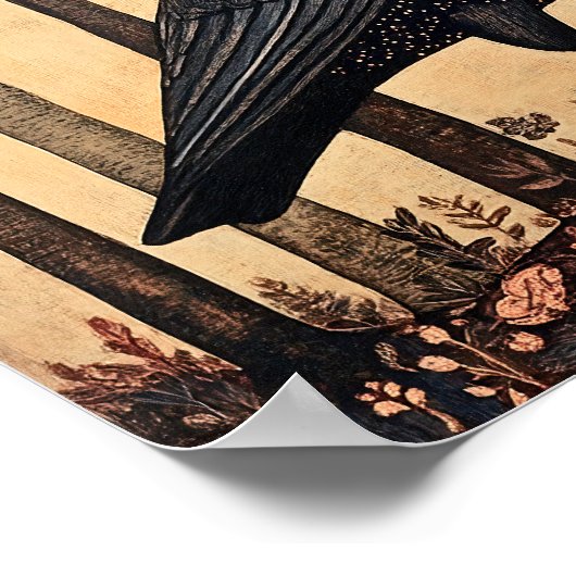 Tableau Whimsical d'oiseaux de corbeau (Coin)