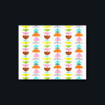 Tableaux colorés rétro Impression<br><div class="desc">Ressourcez votre nid avec ce nids coloré rétro en toile étirée Imprimer! Le design est composé d'un arrière - plan crème avec des taches d'or et des rangées de demi-cercles magnifiquement kitsch et colorés reposant sur des branches noires minimalistes. Les demi-cercles ressemblent à un conte de fées, des nids d'oiseaux...</div>