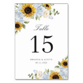 Tableaux de numéro de table rustique floral bleu p (Par défaut)