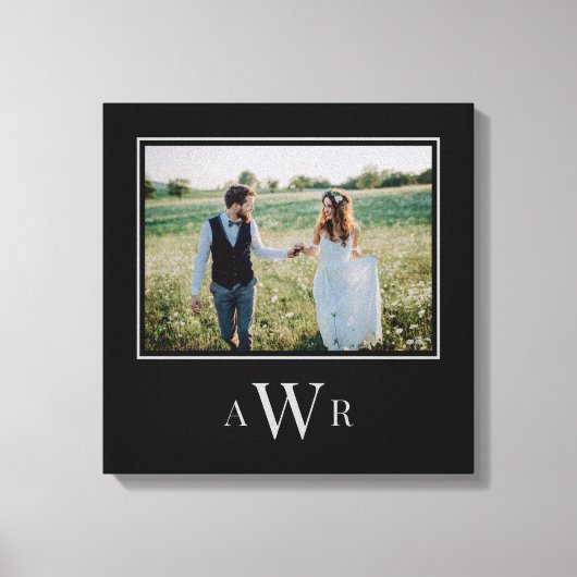 Tableaux élégants Initiales - Toile Enveloppée cou (Recto)