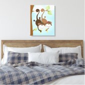 Tableaux en toile de singes deux mignons (Insitu(Chambre))