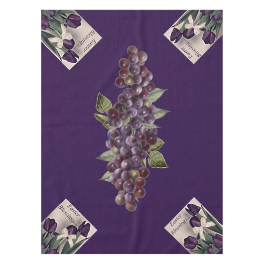Tablecloth 52x70 paasmakerdruiven en tulp tafelkleed (Voorkant)