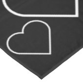 Tablecloth Black & White Hearts Tafelkleed (Gekanteld)