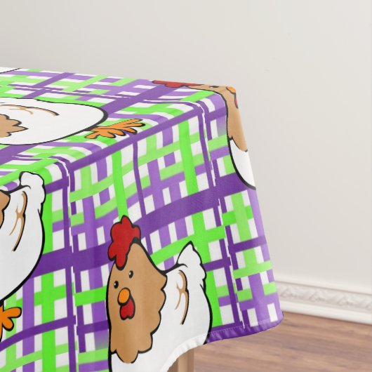 Tablecloth Chicken Paars Green Pset Tafelkleed (Voorbeeld)