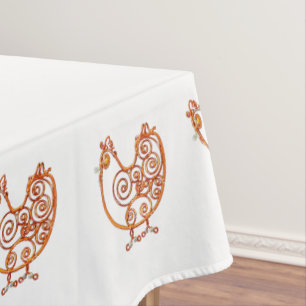 Tablecloth - Copper Wire Kippen Tafelkleed