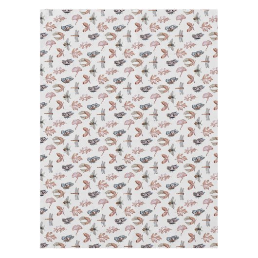 Tablecloth crème met natuur druk tafelkleed (Voorkant)