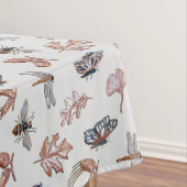 Tablecloth crème met natuur druk tafelkleed (Voorbeeld)