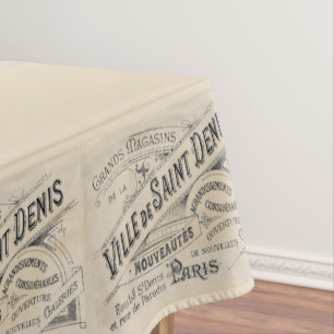 Tablecloth France Paris beige black Tafelkleed