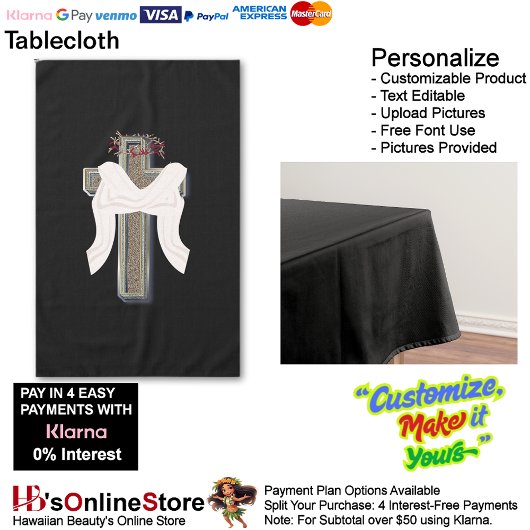 Tablecloth Household Linen Black Background Tafelkleed