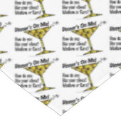 TABLECLOTH - MEDIUM- OF ZELDZAME MARTINI-OLIJVEN? TAFELKLEED (Gekanteld)