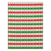 Tablecloth met groene witte en rode kerst tafelkleed (Voorkant)