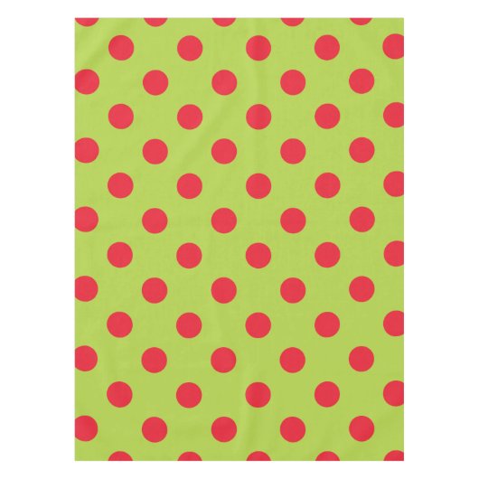 Tablecloth rode en groene poka Dot Tafelkleed (Voorkant)