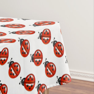 Tablecloth rode en witte ladybugs tafelkleed