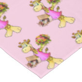 Tablecloth Roze Giraffe Floral Tafelkleed (Gekanteld)