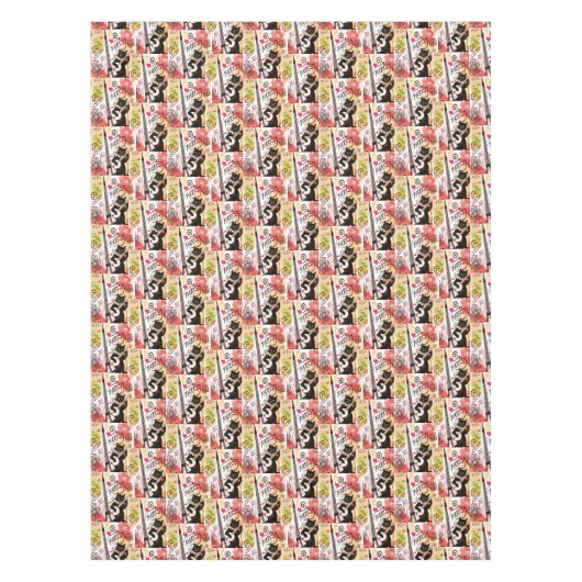 Tablecloth Valentijnsdag Paris Frankrijk Tafelkleed (Voorkant)