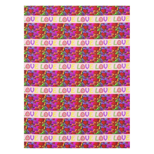 Tablecloth Valentijnsdag Teddy Bear Tafelkleed (Voorkant)