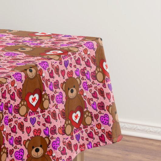Tablecloth Valentijnsdag Teddy Bear Tafelkleed (Voorbeeld)