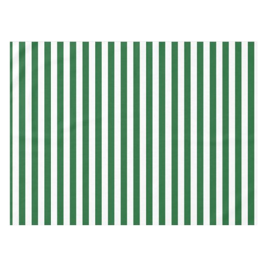 Tablecloth van witte en groene strepen tafelkleed (Voorkant (Horizontaal))