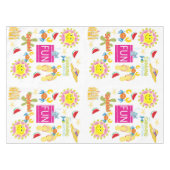 Tablecloth White Beach House Fun Sun Tafelkleed (Voorkant (Horizontaal))
