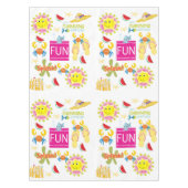 Tablecloth White Beach House Fun Sun Tafelkleed (Voorkant)