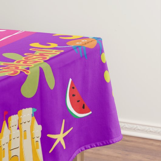 Tablecloth White Beach House Fun Sun Tafelkleed (Voorbeeld)