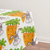 Tablecloth White Carrots Rabbit Tafelkleed (Voorbeeld)