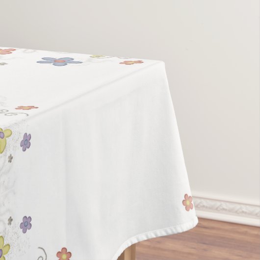 Tablecloth White Floral Tafelkleed (Voorbeeld)