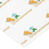 Tablecloth White Frog Ribbit Style Pushroom Tafelkleed (Gekanteld)