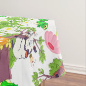 Tablecloth White Possum Chicken Frog Floral Tafelkleed (Voorbeeld)