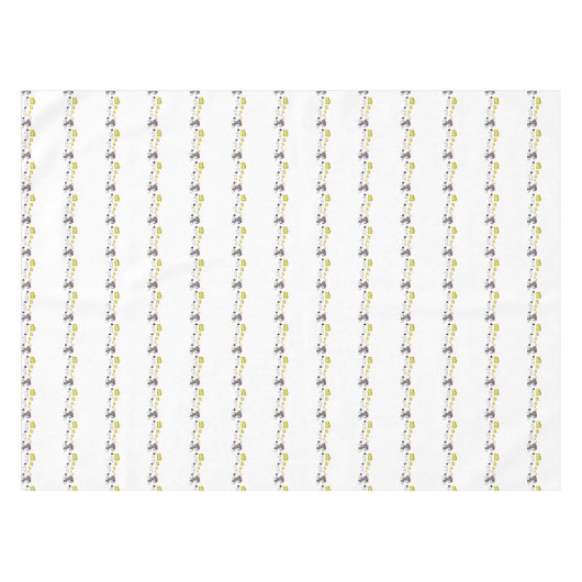 Tablecloth Witte kaasmuis Geel Tafelkleed (Voorkant (Horizontaal))
