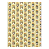 Tablecloth Yellow Stripe Potato, Franse groeven Tafelkleed (Voorkant)