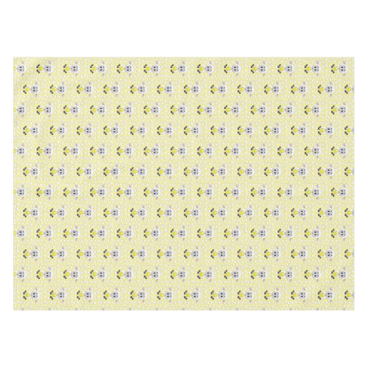 Tablecloth Yellow White Sheep Sun Clouds Tafelkleed (Voorkant (Horizontaal))