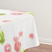 Tableclothveer Retro roze tulpbloem Tafelkleed (Voorbeeld)