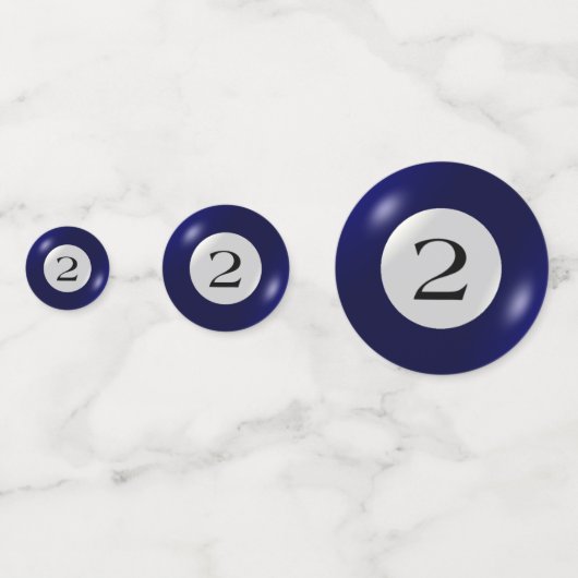 Tablefetti - Biljart en 2 bal Confetti (Achterkanten)