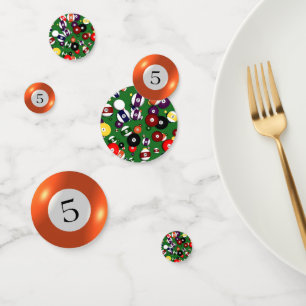 Tablefetti - Billiards en 5 Ball Confetti