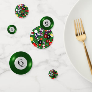 Tablefetti - Billiards en 6 Ball Confetti
