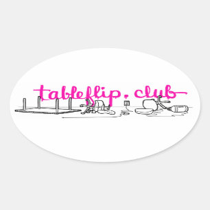 tableflip.club ovale Stickers