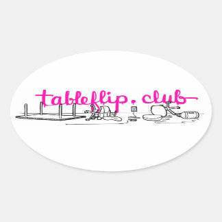 tableflip.club ovale Stickers